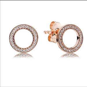 Pandora rose forever earrings studs